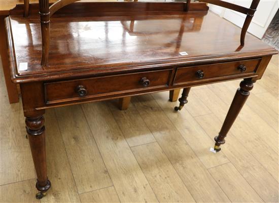 A Victorian mahogany side table, W.120cm